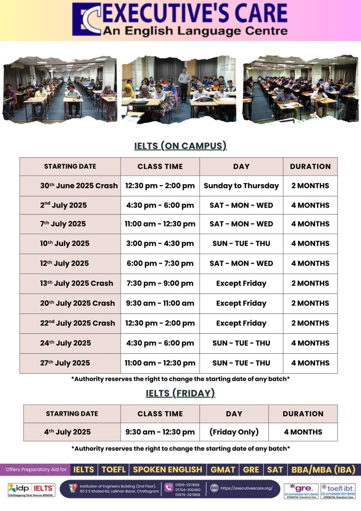 IELTS Batch Schedule