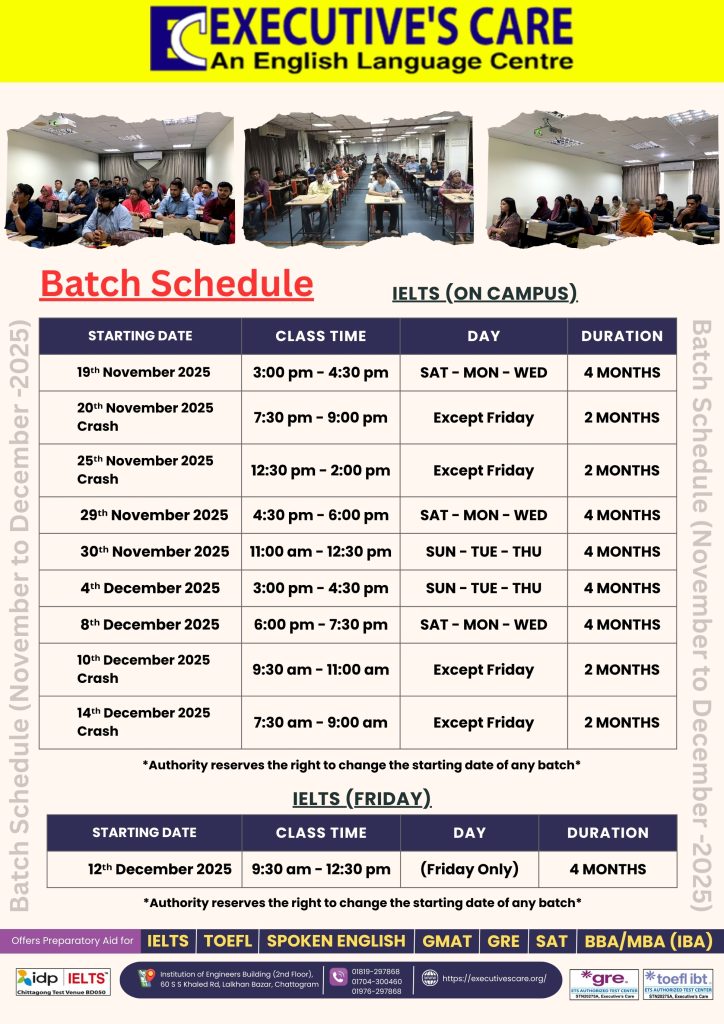 IELTS Batch Schedule